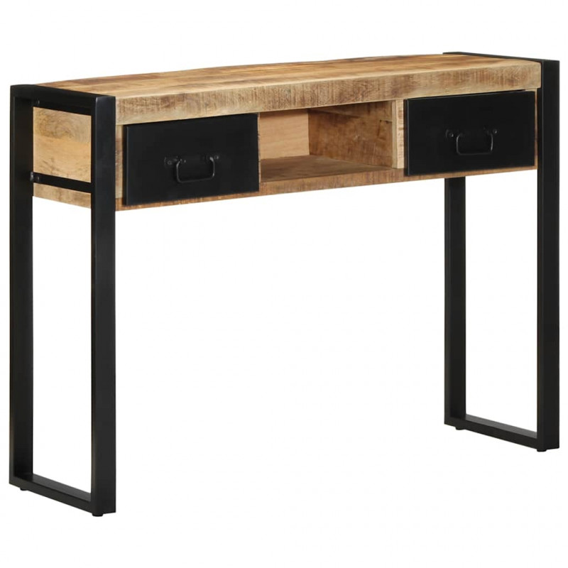 Konsola Stolik 100x35x75 cm lite drewno surowe mango
