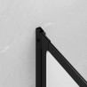 Parawan prysznicowy Czarny 120 x 2 x 117 cm Aluminium i PP