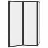Parawan prysznicowy Czarny 120 x 2 x 117 cm Aluminium i PP