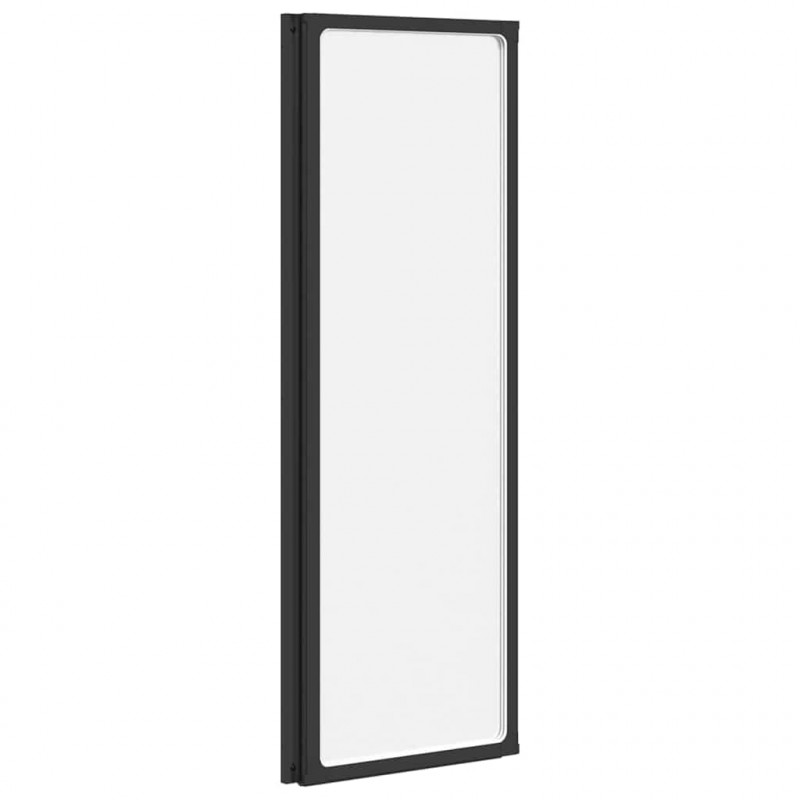 Parawan prysznicowy Czarny 120 x 2 x 117 cm Aluminium i PP