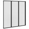 Parawan prysznicowy Czarny 120 x 2 x 117 cm Aluminium i PP