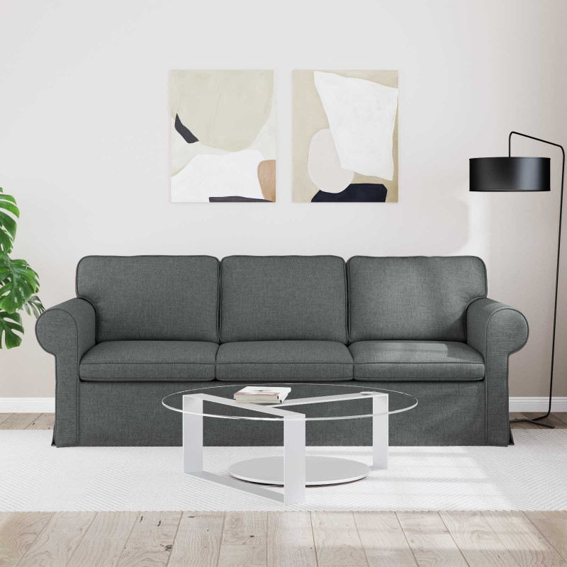 Sofa Ciemnoszary 215 x 82 x 80 cm tkanina