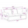 Sofa Ciemnoszary 215 x 82 x 80 cm tkanina