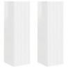 Szafka pod telewizor 2 pcs Błyszcząca biel 30 x 31 x 100 cm