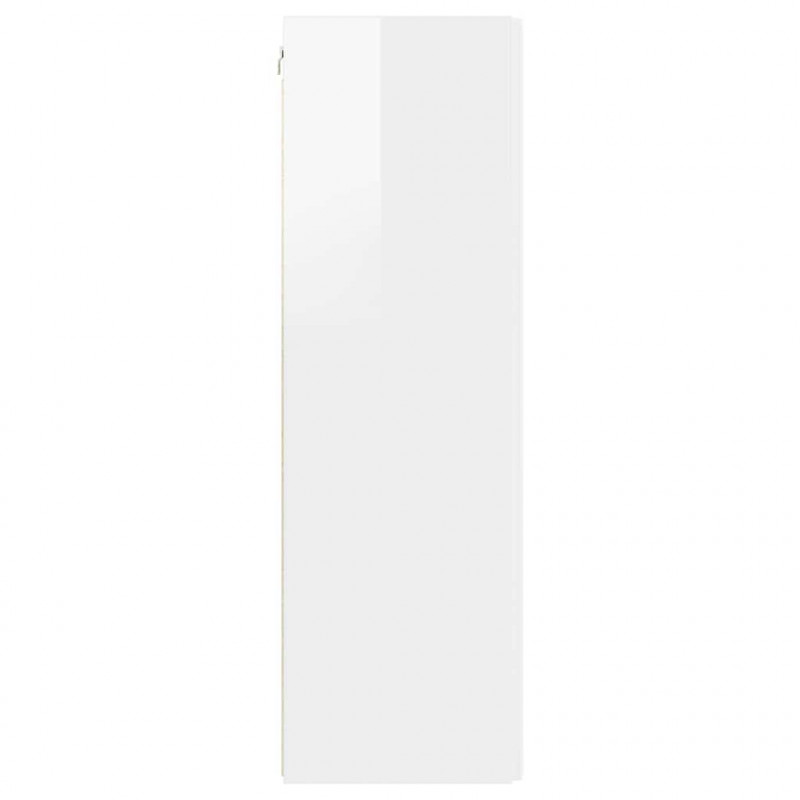 Szafka pod telewizor 2 pcs Błyszcząca biel 30 x 31 x 100 cm