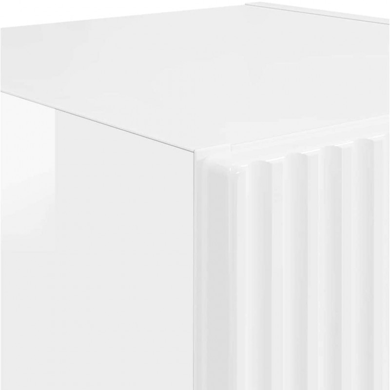 Szafka pod telewizor 2 pcs Błyszcząca biel 30 x 31 x 100 cm