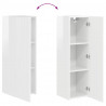 Szafka pod telewizor 2 pcs Błyszcząca biel 30 x 31 x 100 cm
