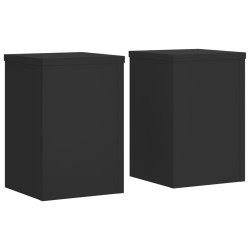 Podstawki pod doniczki, 2 szt., czarne, 20x20x30 cm