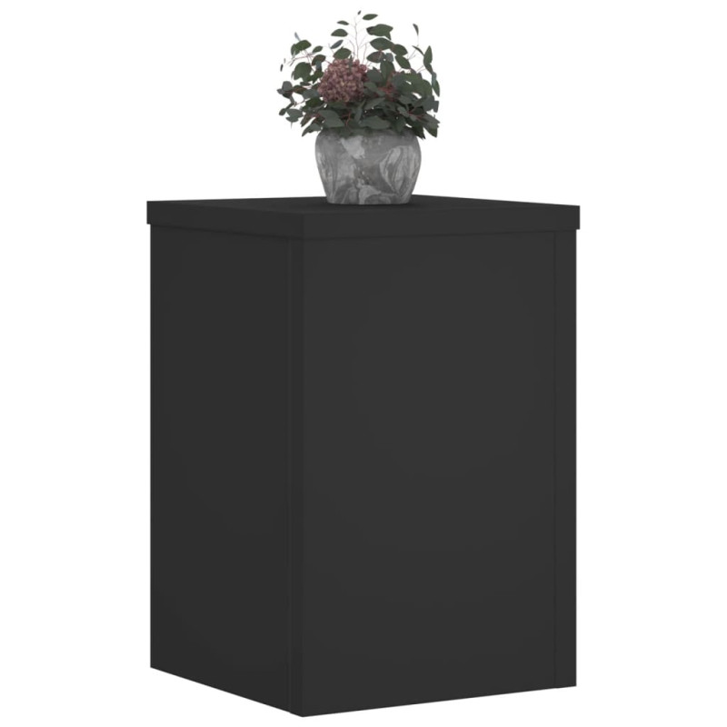 Podstawki pod doniczki, 2 szt., czarne, 20x20x30 cm
