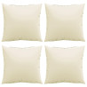 Poduszki na sofę, 4 szt., kremowe, 60x60 cm, tkanina