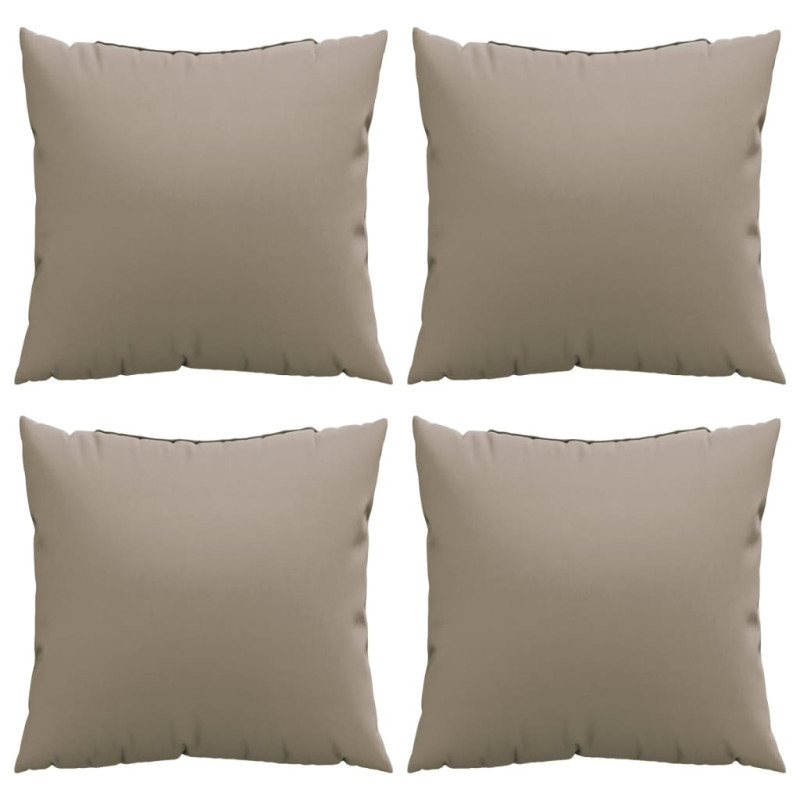 Poduszki na sofę, 4 szt., taupe, 60x60 cm, tkanina