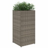 Donice ogrodowe, 2 szt., szare, 30x30x60 cm, rattan PE