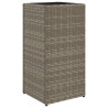 Donice ogrodowe, 2 szt., szare, 30x30x60 cm, rattan PE
