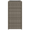 Donice ogrodowe, 2 szt., szare, 30x30x60 cm, rattan PE