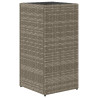 Donice ogrodowe, 2 szt., szare, 30x30x60 cm, rattan PE
