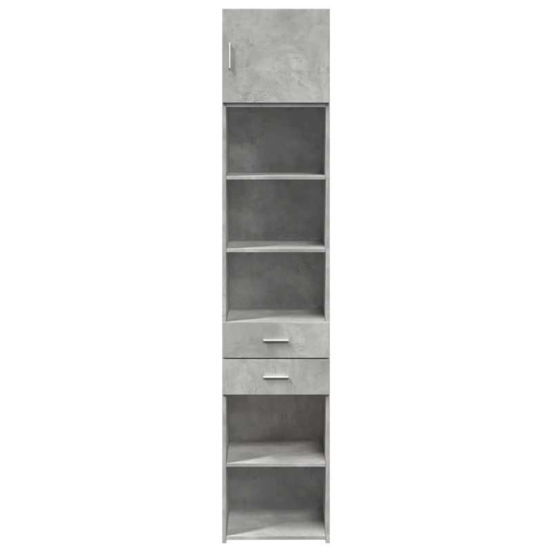 Wąska szafka, szarość betonu, 45x42,5x225 cm