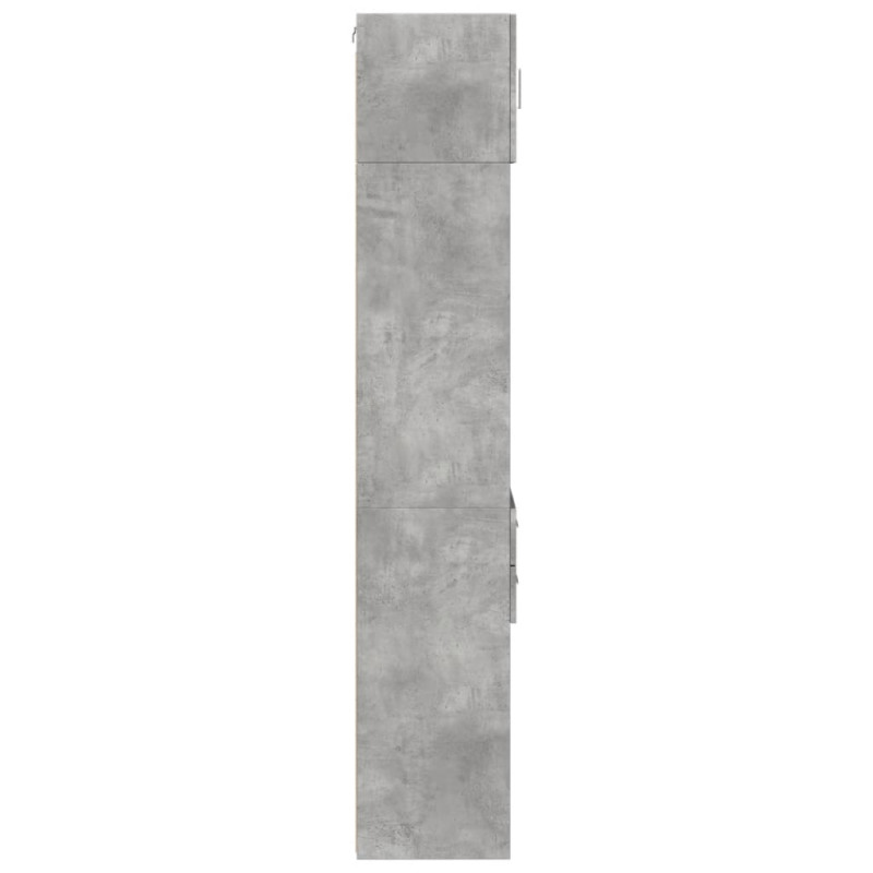 Wąska szafka, szarość betonu, 45x42,5x225 cm