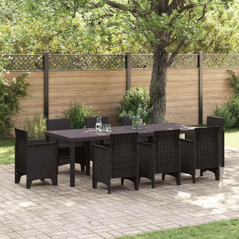Stół Ogrodowy Brązowy 250 x 100 x 73 cm polirattan