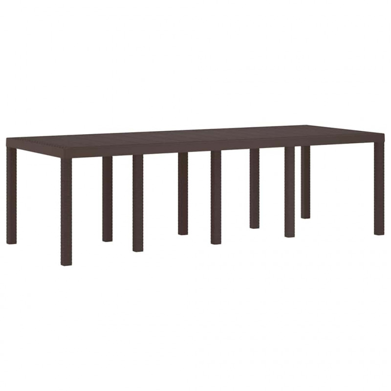 Stół Ogrodowy Brązowy 250 x 100 x 73 cm polirattan