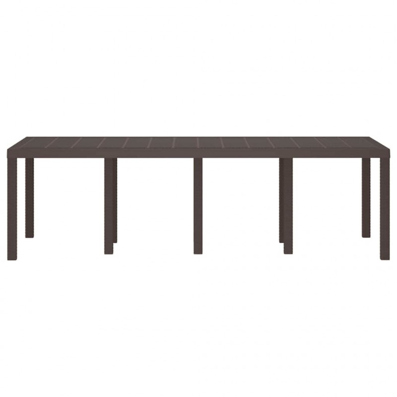Stół Ogrodowy Brązowy 250 x 100 x 73 cm polirattan