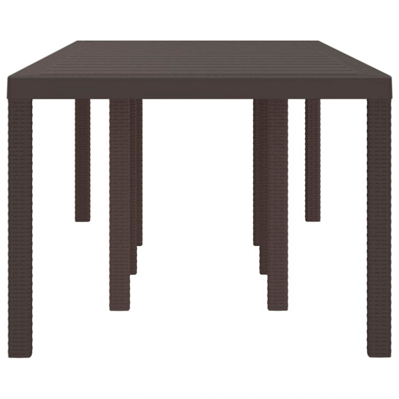 Stół Ogrodowy Brązowy 250 x 100 x 73 cm polirattan
