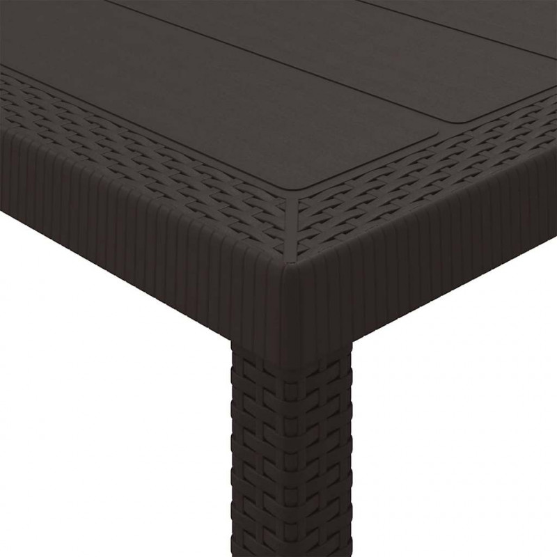 Stół Ogrodowy Brązowy 250 x 100 x 73 cm polirattan