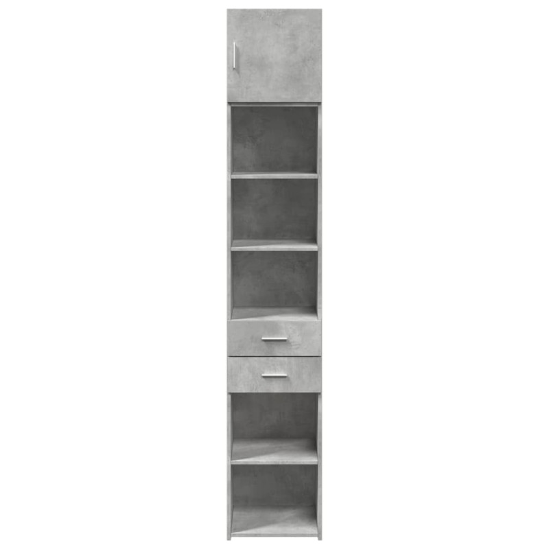 Wąska szafka, szarość betonu, 40x42,5x225 cm