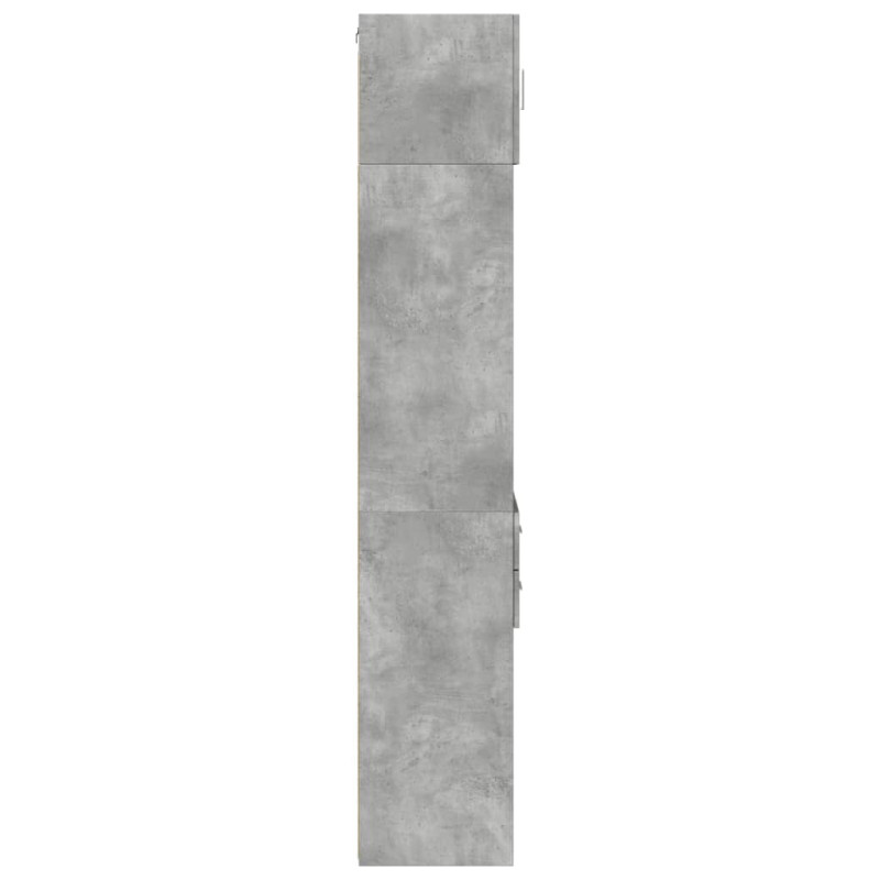 Wąska szafka, szarość betonu, 40x42,5x225 cm