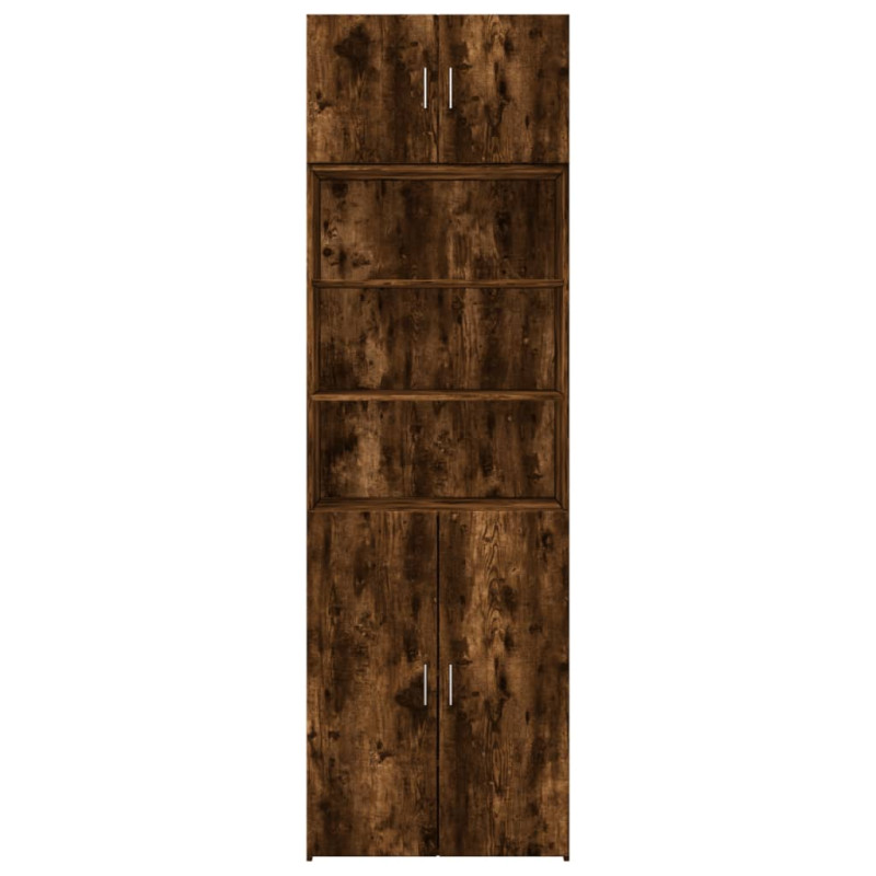 Szafka, przydymiony dąb, 70x42,5x225 cm materiał drewnopochodny