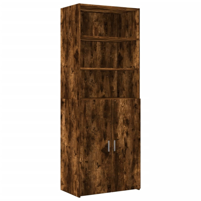 Szafka, przydymiony dąb, 70x42,5x225 cm materiał drewnopochodny