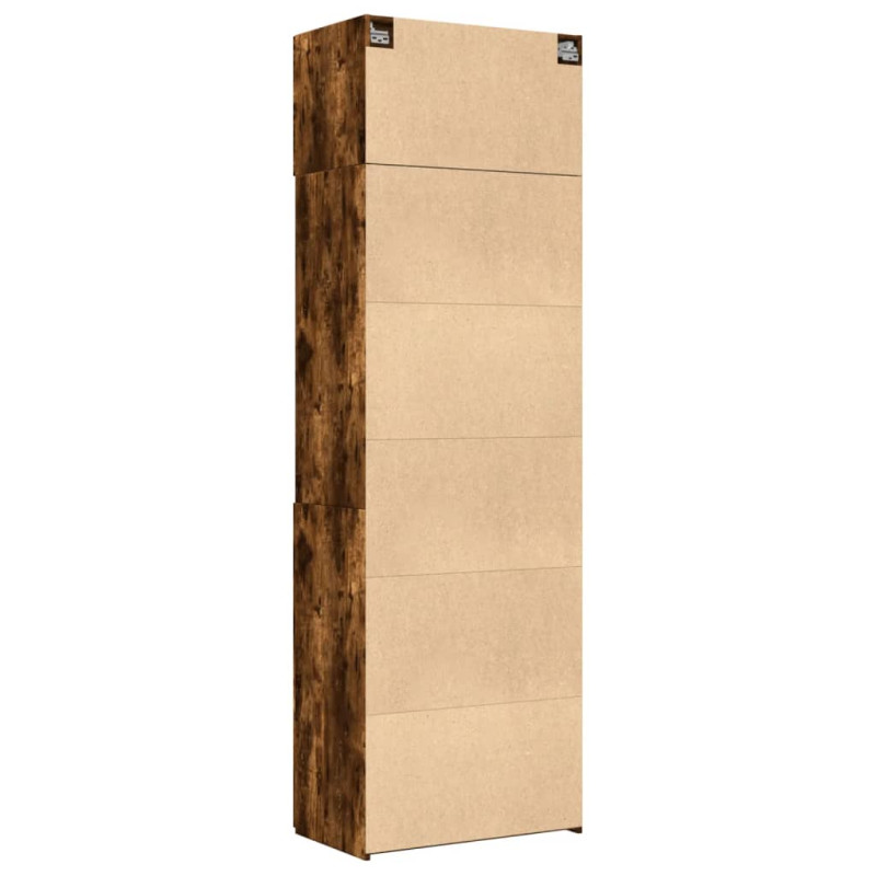 Szafka, przydymiony dąb, 70x42,5x225 cm materiał drewnopochodny