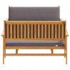Zestaw Sof na Ogród 3 pcs Brązowy 120 x 65,5 x 79 cm