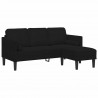 Zestaw Sof z poduszką 2 pcs Czarny Poliester