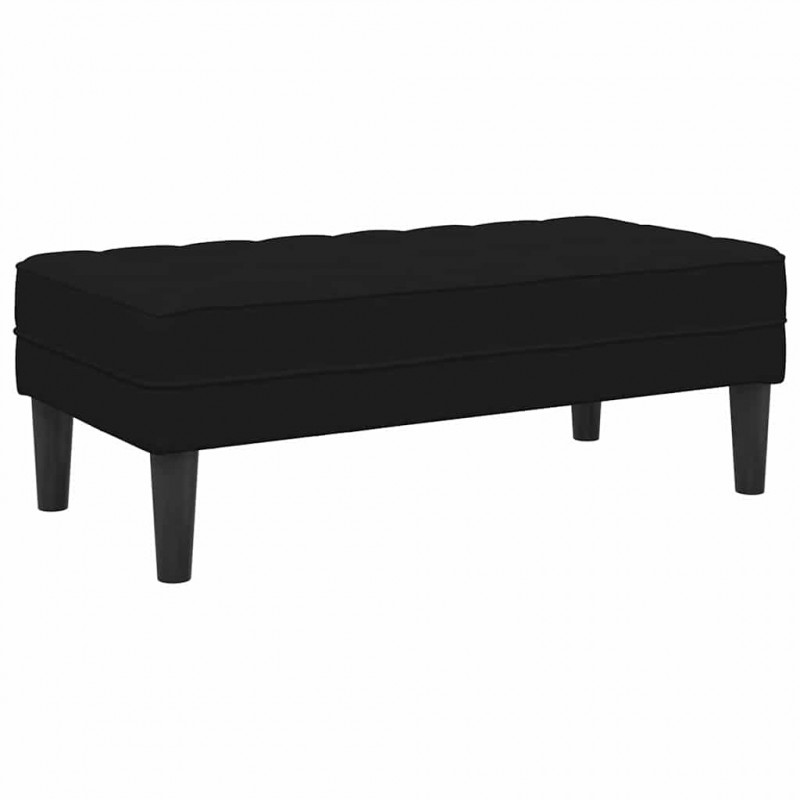 Zestaw Sof z poduszką 2 pcs Czarny Poliester
