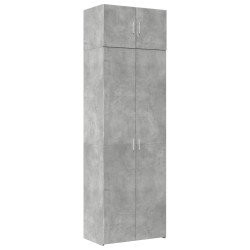 Szafka, szarość betonu, 70x42,5x225 cm, materiał drewnopochodny