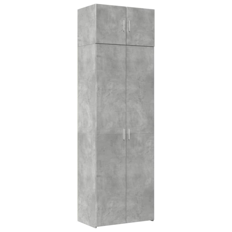 Szafka, szarość betonu, 70x42,5x225 cm, materiał drewnopochodny