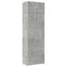 Szafka, szarość betonu, 70x42,5x225 cm, materiał drewnopochodny