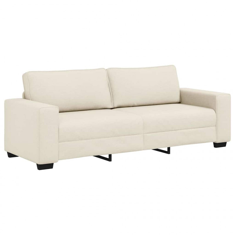 Sofa, z poduszką z poduszką Beżowy 221 x 77 x 82 cm Płótno