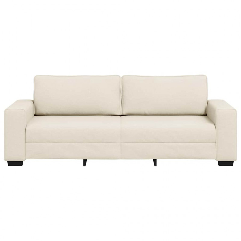 Sofa, z poduszką z poduszką Beżowy 221 x 77 x 82 cm Płótno