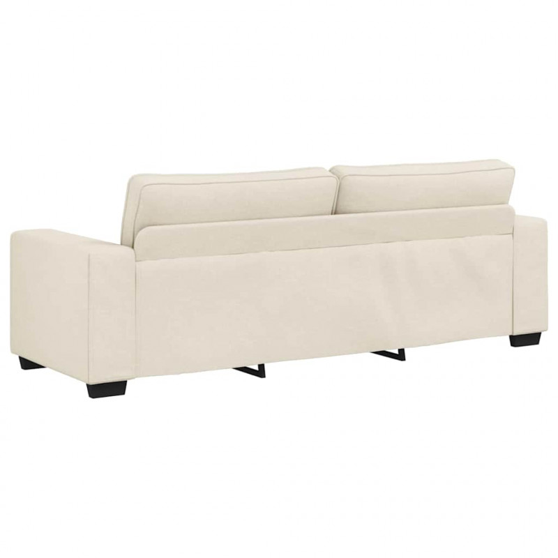 Sofa, z poduszką z poduszką Beżowy 221 x 77 x 82 cm Płótno