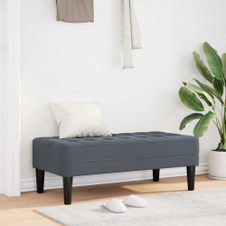 ławka z poduszką Ciemnoszary 113 x 57 x 39 cm Aksamit
