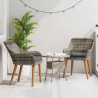 Krzesło Ogrodowe 2 pcs Szary 62,5 x 55 x 82 cm polirattan