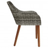 Krzesło Ogrodowe 2 pcs Szary 62,5 x 55 x 82 cm polirattan