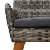 Krzesło Ogrodowe 2 pcs Szary 62,5 x 55 x 82 cm polirattan