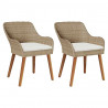 Krzesło Ogrodowe 2 pcs Beżowy 62,5 x 55 x 82 cm polirattan