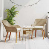 Krzesło Ogrodowe 2 pcs Beżowy 62,5 x 55 x 82 cm polirattan