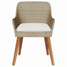 Krzesło Ogrodowe 2 pcs Beżowy 62,5 x 55 x 82 cm polirattan