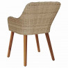 Krzesło Ogrodowe 2 pcs Beżowy 62,5 x 55 x 82 cm polirattan