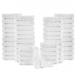 Ręczniki hotelowe, 50 szt., bawełna, 350 g/m², 30x30 cm, białe