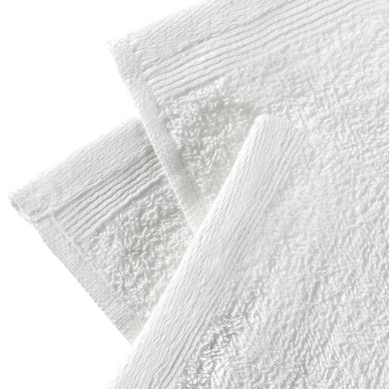Ręczniki hotelowe, 50 szt., bawełna, 350 g/m², 30x30 cm, białe